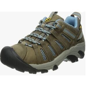 KEEN Women's Voyageur Low Height Breathable Hiking Shoes, /Blue, 10 US
